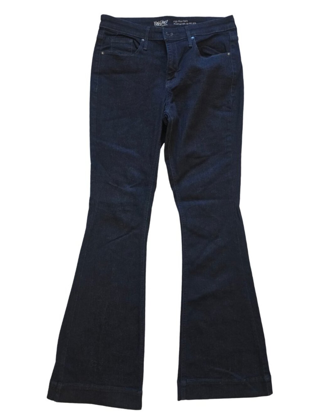 Mossimo Denim High Rise Flare Jeans Dark Wash Blue Size 10 / 30R